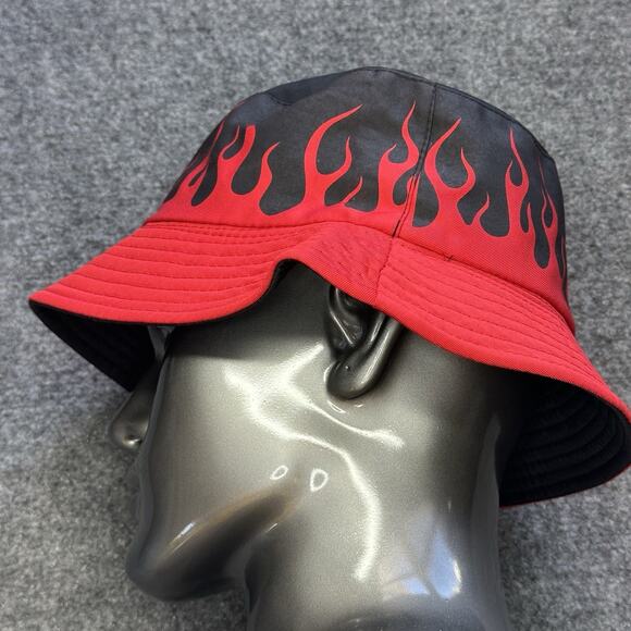 Bucket Hat - Flames, Novelty Hat, Reversible, Hippie Hat Guy Fieri Inspired Rare - Picture 3 of 8